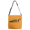 evolution of a darts player t shirt phil taylor board Adjustable Strap Totes