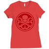 red skull logo avengers marvel comics gift Ladies Fitted T-Shirt