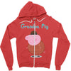 peppa pig grandpa pig Zipper Hoodie