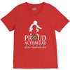 Proud Autism Dad - Autism Awareness Day V-Neck Tee