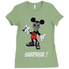 mickey mouse la face cachee en Ladies Fitted T-Shirt