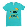 i'm not a widow i'm a wife to a husband with wings Ladies Fitted T-Shirt
