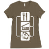 v2 eat sleep fish Ladies Fitted T-Shirt