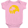beach silhouette birds sand sunset Baby Onesie