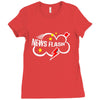 news flash black Ladies Fitted T-Shirt