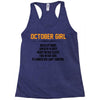 October Girl Hated By Many Racerback Tank