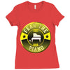 piano shirt fear the piano funny Ladies Fitted T-Shirt