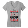 There's This Boy Who Stole My Heart He Calls Me Nana Women's V-Neck T-Shirt