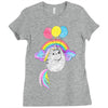 Pusheen the Cat Flying Ladies Fitted T-Shirt