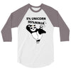 5 Percent Unicorn 95 Percent Ninja 3/4 Sleeve Shirt