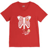 pregnant skeleton baby costume halloween maternity ninja ladies V-Neck Tee
