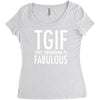 tgif grandma fabulous funny Women's Triblend Scoop T-shirt