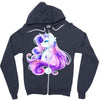 Shining Beautiful Unicorn Zipper Hoodie