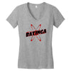 bazinga logo inspired by the big bang theory ideal birthday gift Women's V-Neck T-Shirt