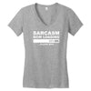 sarcasm now loading mens Women's V-Neck T-Shirt