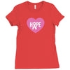 Hope. Breast Cancer Awareness Ladies Fitted T-Shirt