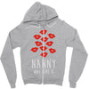 nanny was here Zipper Hoodie