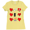 ls lesbian full heart Ladies Fitted T-Shirt