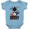 who loves husky Baby Bodysuit