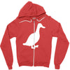 cool duck retro Zipper Hoodie