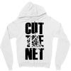 cut the net Zipper Hoodie