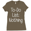 lazy day humour Ladies Fitted T-Shirt