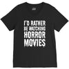 i&rsquo;d rather be watching horror movies V-Neck Tee