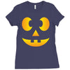 funny halloween jack o lantern kids Ladies Fitted T-Shirt