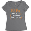 papa the man the myth the legend Women's Triblend Scoop T-shirt
