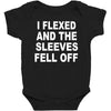 i flexed and the sleeves fell off Baby Bodysuit