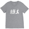evolution of cricket white silhouette V-Neck Tee
