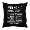 Mechanic Throw Pillow