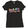 geek girl daisies Ladies Fitted T-Shirt