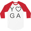 yoga heart 3/4 Sleeve Shirt