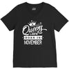 Queens Are Born In November V-Neck Tee