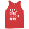 real men shoot raw funny photography Tank Top