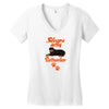 Sleeps With Rottweiler Women's V-Neck T-Shirt