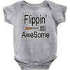 flippin awesome cooking greeting Baby Bodysuit