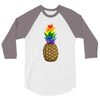 rainbow pineaplle 3/4 Sleeve Shirt