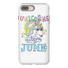 unicorns are born in june cute unicorn iPhone 8 Plus