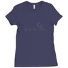 hunting heartbeat Ladies Fitted T-Shirt