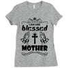 I Am One Blessed Mother Ladies Fitted T-Shirt