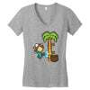 part time job   coconut farm Women's V-Neck T-Shirt