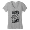 cootie shot (black) Women's V-Neck T-Shirt