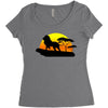 Mufasa and Simba Lion King Women's Triblend Scoop T-shirt