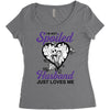 i'm not spoiled my husband just loves me Women's Triblend Scoop T-shirt