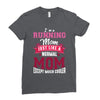 running mom white Ladies Fitted T-Shirt