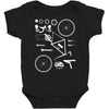 bicycle cyclopath bike hobby exploded Baby Bodysuit