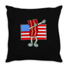 bacon american flag dab Throw Pillow