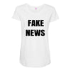 fake news Maternity Scoop Neck T-shirt